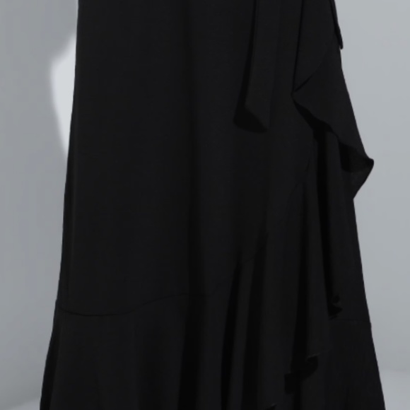 Black maxi Skirt - ruffles - Picture 2 of 3